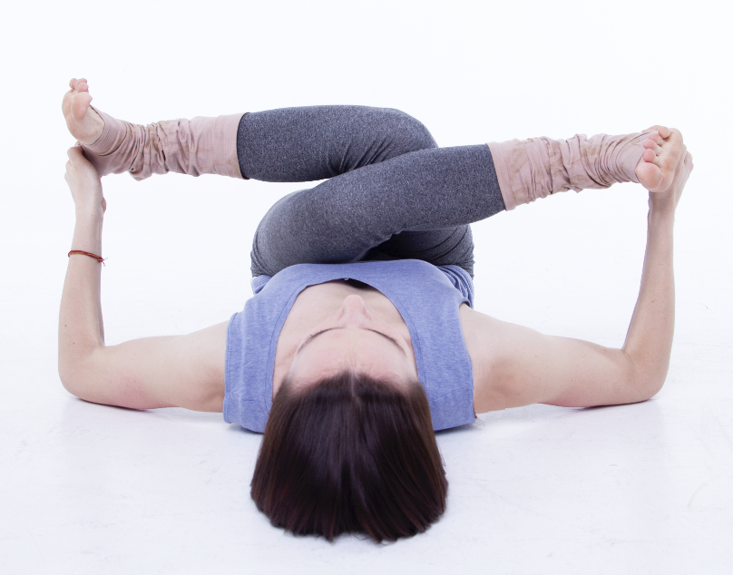 Tête Sur Le Genou Pose Posture De Yoga Asana